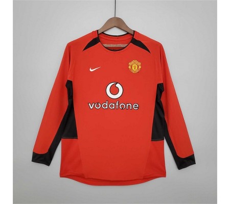 Manchester United 02/03 Home Long Sleeve Soccer Jersey